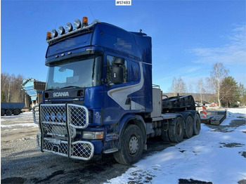 Влекач Scania 164 G , 8X4*4, 580 with machine trailer, Tridem: снимка 1