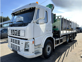 Камион с кран Volvo FM 400 8x2 PLATFORM (7m) + CRANE HMF 1460 K3 - 234.000km - LIFT + STEERING AXLES - EURO 3 - I-SHIFT - BE TRUCK: снимка 4