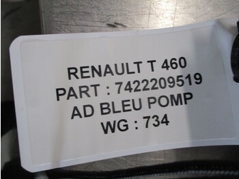 Горивна система за Камион Renault 7422209519 AD BLUE POMP RENAULT T 460 EURO 6: снимка 2