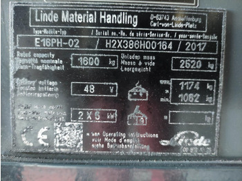 Електрокар LINDE E16