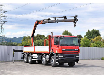 Камион с кран DAF CF 85.410 Pritsche 6,80m + KRAN / FUNK/8x4: снимка 2