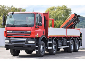 Камион с кран DAF CF 85.410 Pritsche 6,80m + KRAN / FUNK/8x4: снимка 3