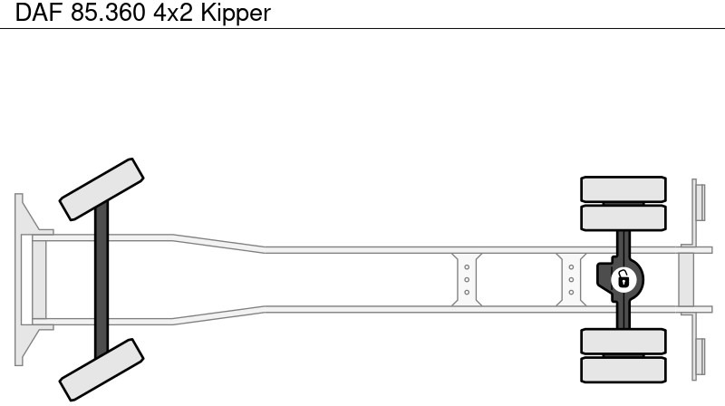 Самосвал камион DAF 85.360 4x2 Kipper: снимка 13