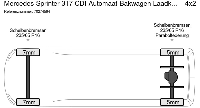 Лекотоварен автомобил фургон Mercedes-Benz Sprinter 317 CDI Automaat Bakwagen Laadklep Camera Airco MBUX Koffer Meubelbak 20m3 Airco: снимка 20