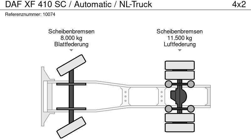 Влекач DAF XF 410 SC / Automatic / NL-Truck: снимка 14