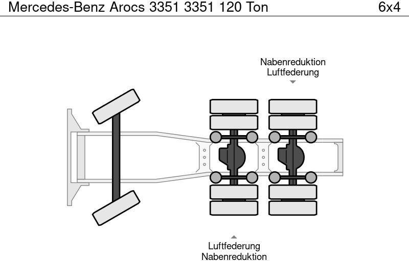 Влекач Mercedes-Benz Arocs 3351 3351 120 Ton: снимка 6