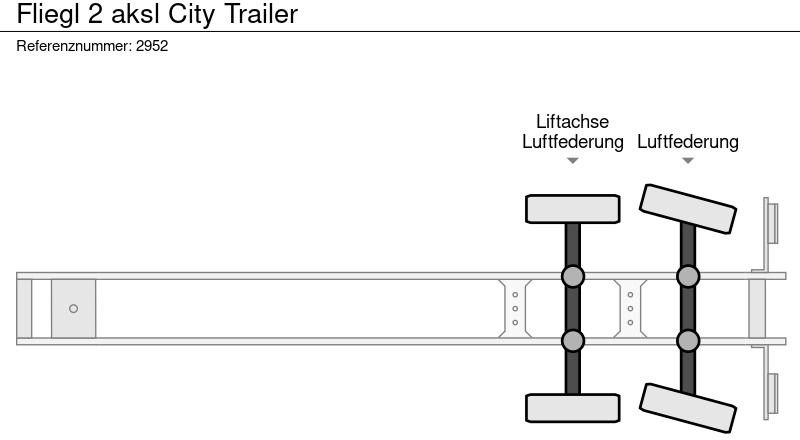 Брезентово полуремарке Fliegl 2 aksl City Trailer: снимка 13