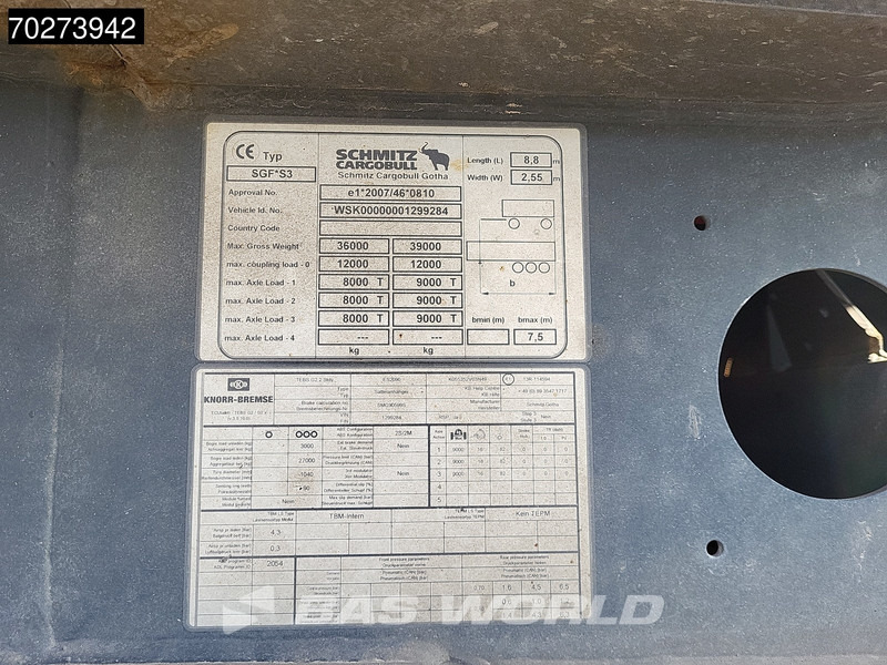 Самосвал полуремарке Schmitz Cargobull SGF*S3 3 axles 25m3 Liftachse: снимка 16