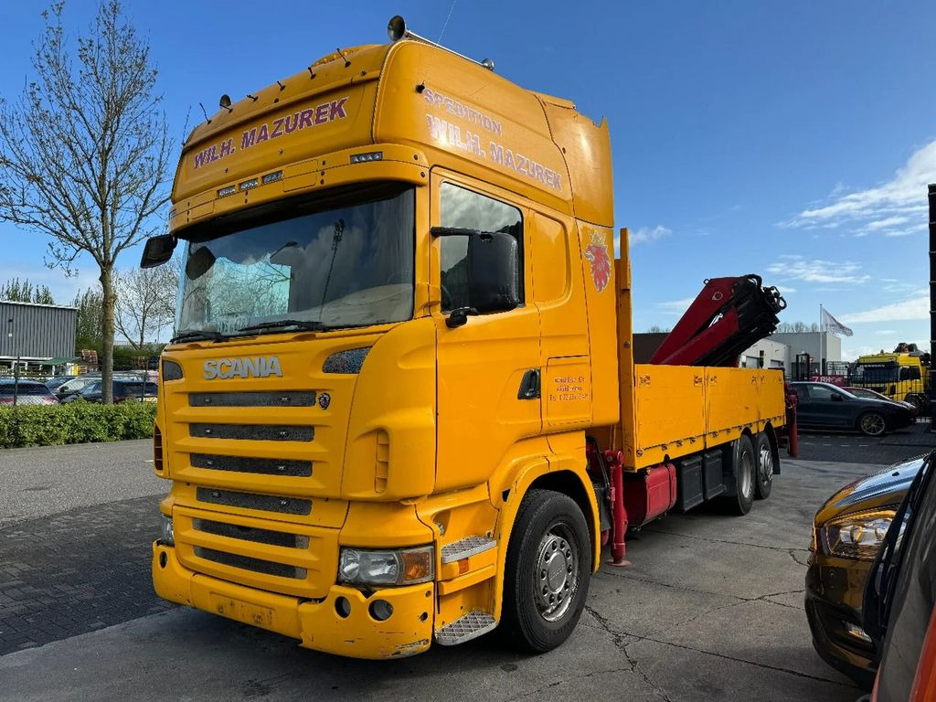 Бордови камион, Камион с кран Scania R500 V8 6X2 EURO 5 + HIAB 377EP-4XS + REMOTE CON: снимка 10