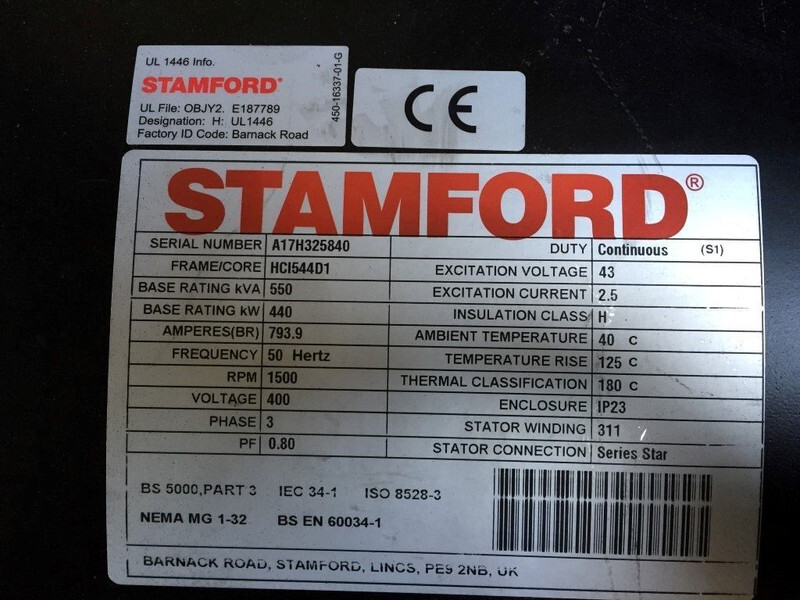 Нови Електрогенератор Volvo Stamford 550 KVA TAD 1641 GE Super Silent Nieuw: снимка 9