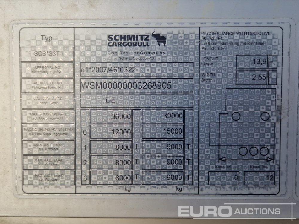 Бордово полуремарке/ Платформа 2017 Schmitz Cargobull Trailer (German Reg. Docs. Available): снимка 22